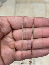 14K Rose Gold Over 925 Sterling Silver Box  Adjustable 1mm 1.3mm Chain, Silver, Sterling Silver Chain, 925 Sterling Silver
